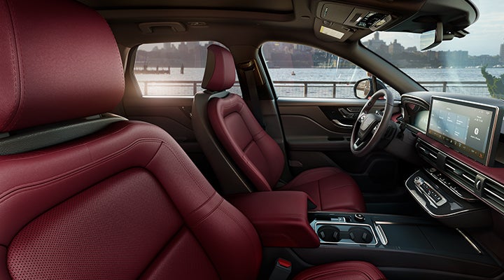 The available Perfect Position front seats in the 2024 Lincoln Corsair® SUV are shown. | White's Canyon Motors - Lincoln in Spearfish SD